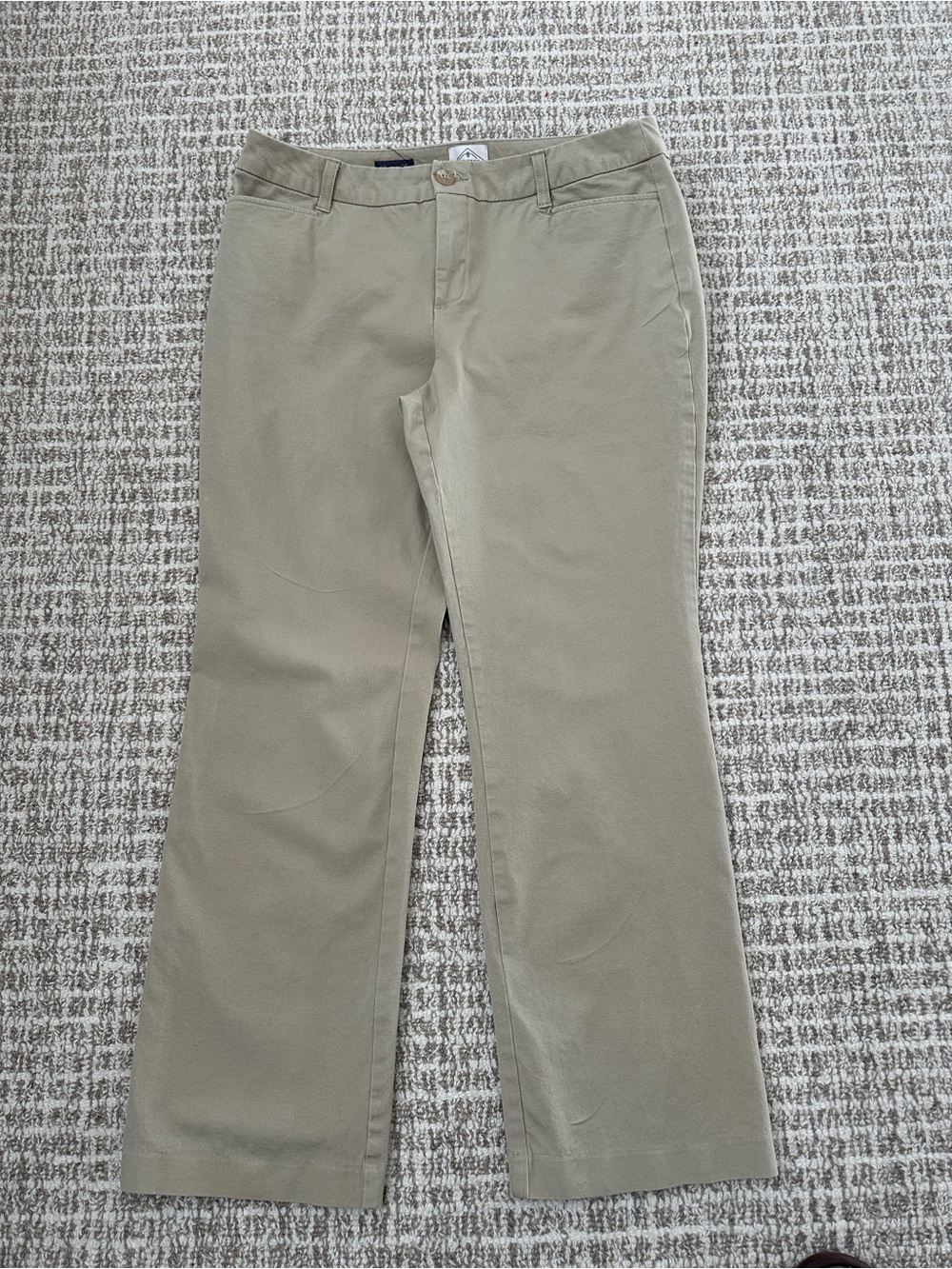 St John's Bay Straigth Leg Women's Beige Chino Pants, Sz 14